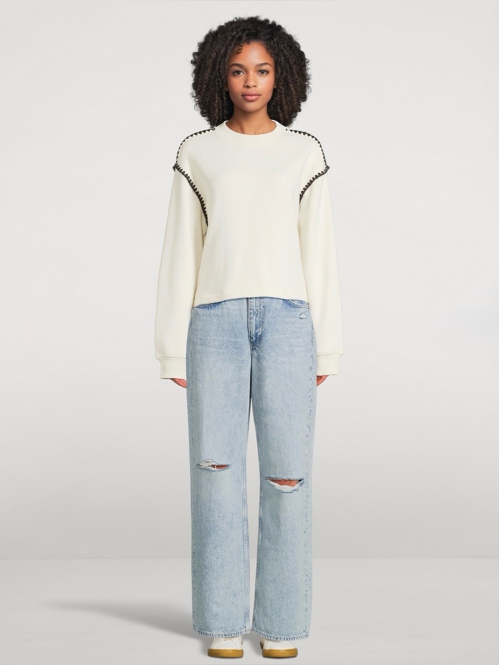 RAG & BONE Blanket Stitch Pullover